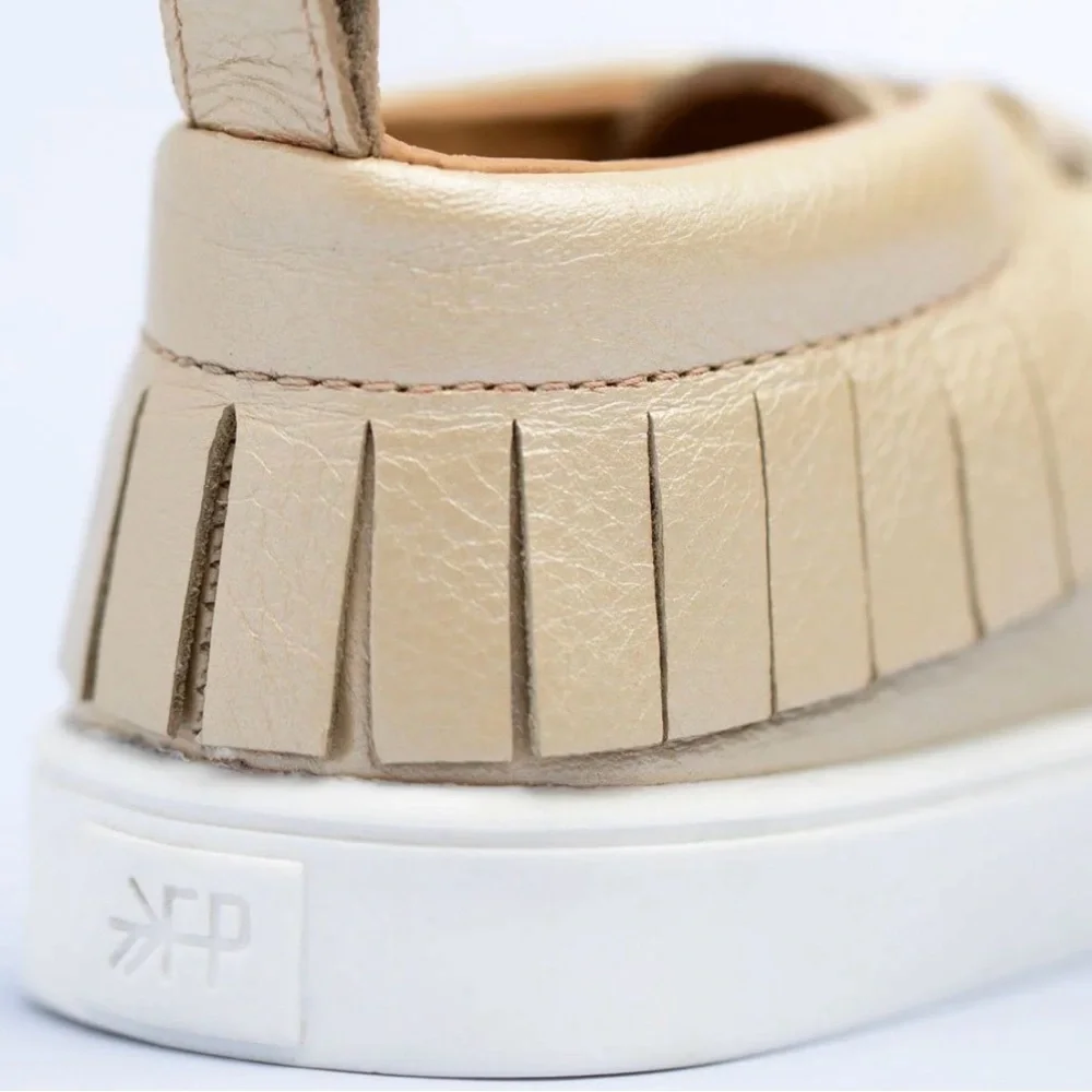 Freshly Picked Platinum Sneaker Moccs size 8